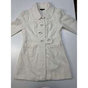 Zinc Women's Trench Coat White Size M Classic Outerwear